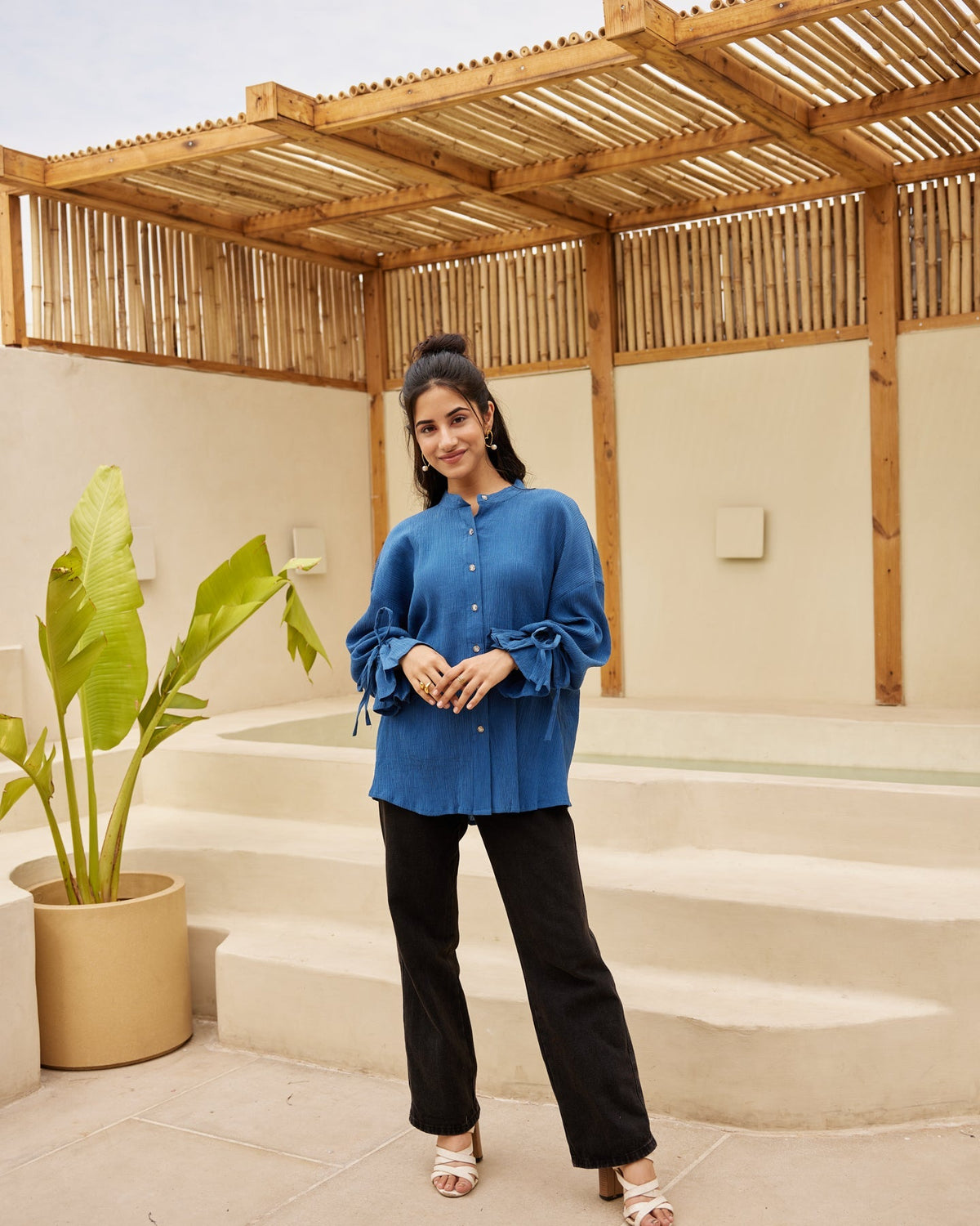 Essential Blue Crepe Shirt