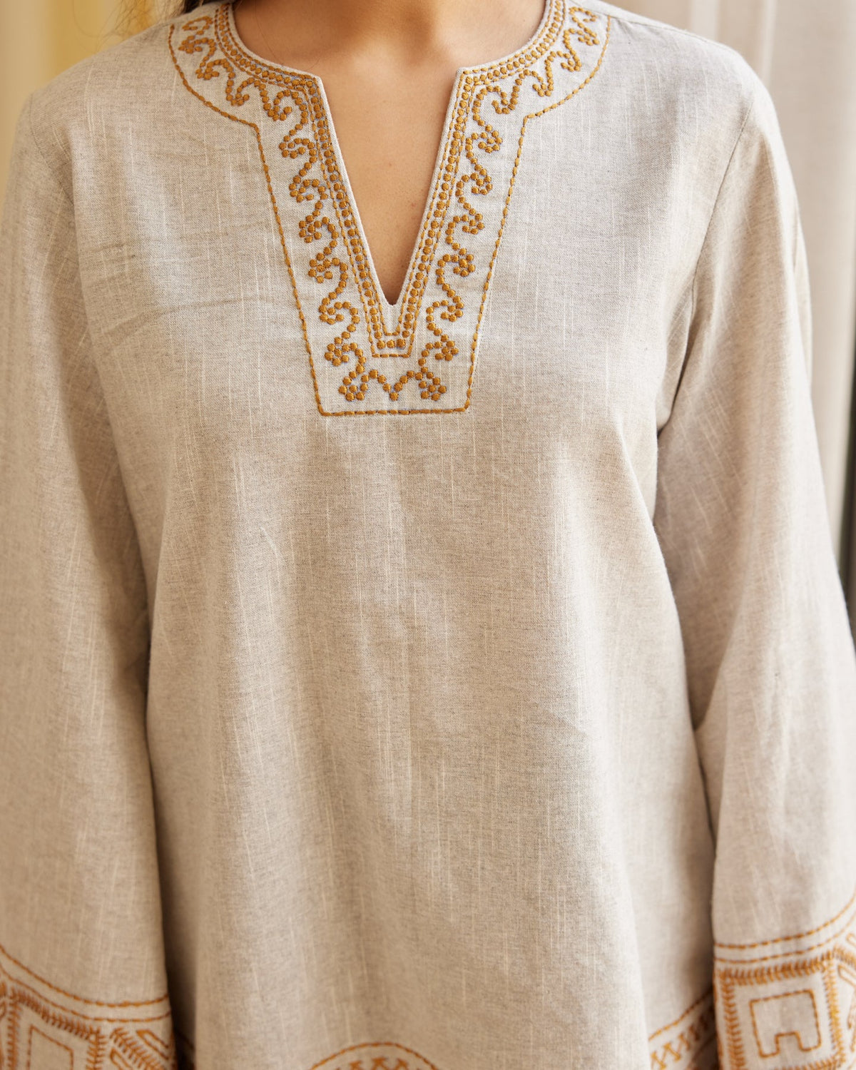 Grey Threaded Treasure Top