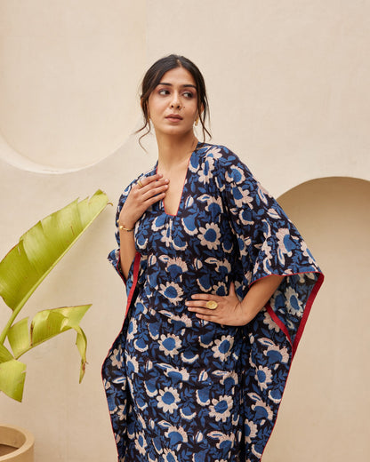 Blue Floral Print kurta set