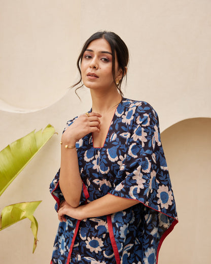 Blue Floral Print kurta set