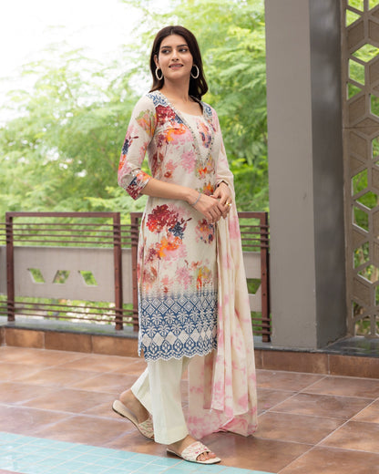 Blush Bloom Cotton Suit Set