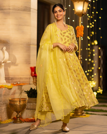 Radiant Yellow Anarkali Suit Set