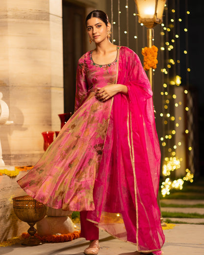 Blush Pink Floral Suit Set