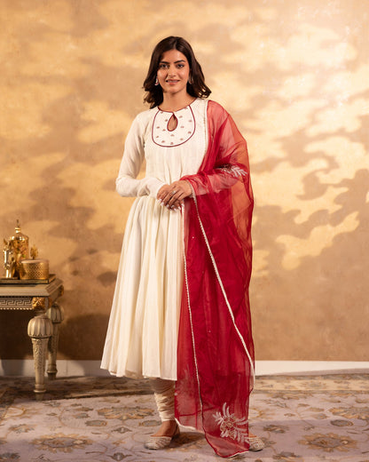 Ivory Kalidar Suit Set