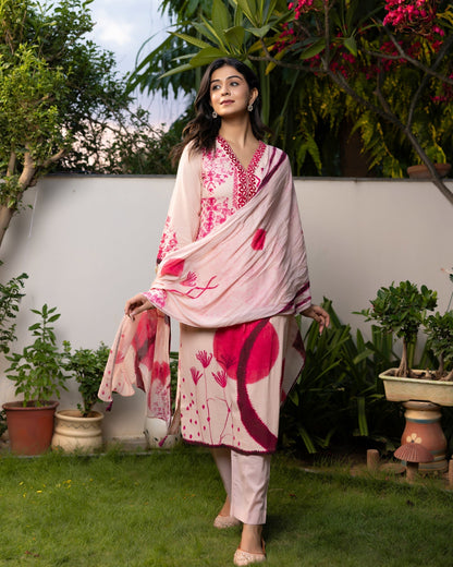 Blushing Pink Floral suit set