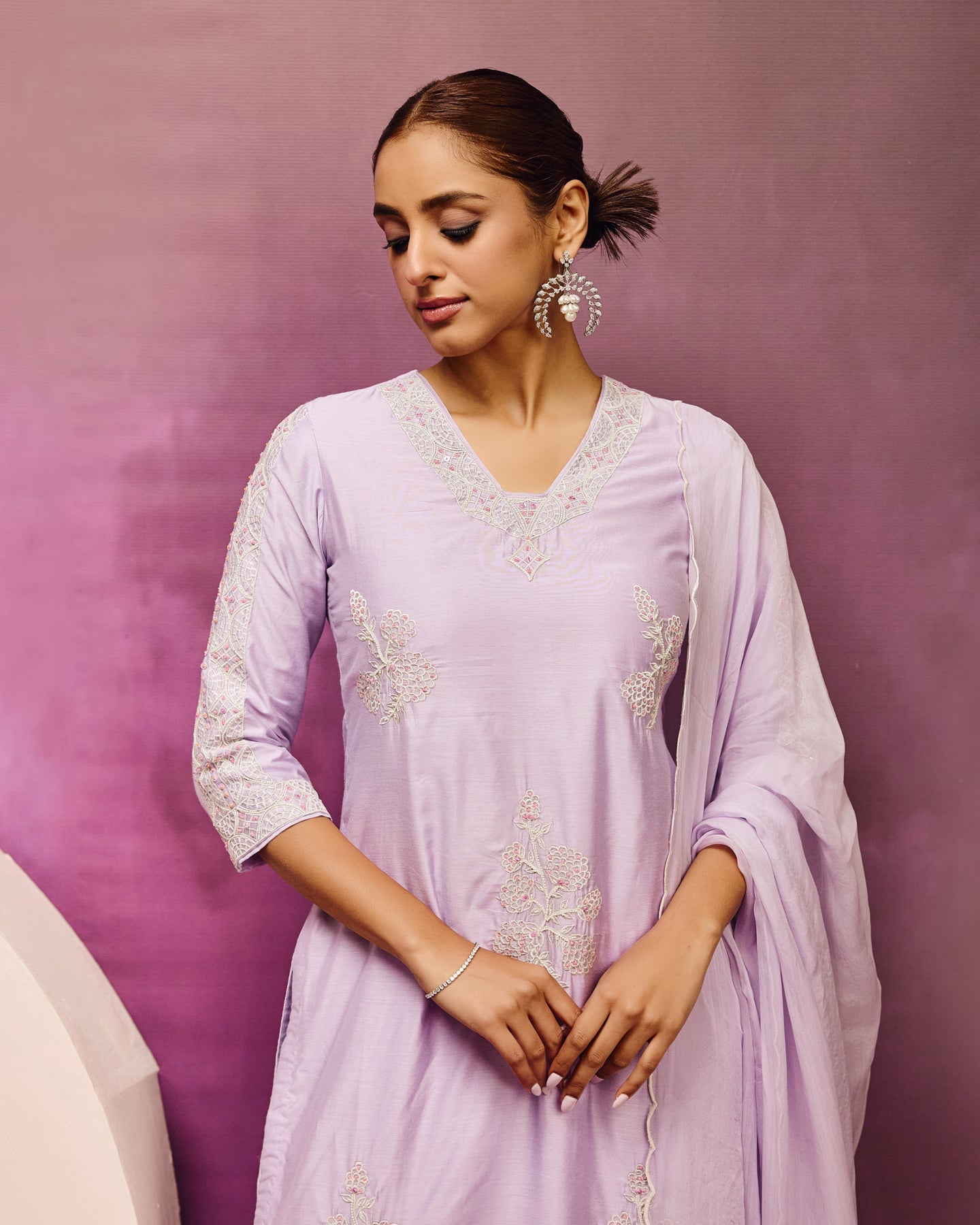 Lady in Lavender Suit
