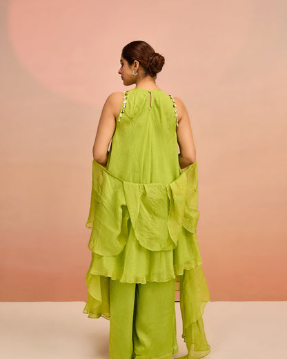 Evergreen Organza Co-ord set