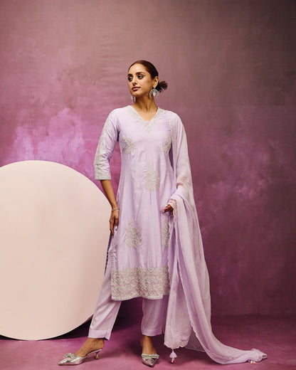 Lady in Lavender Suit