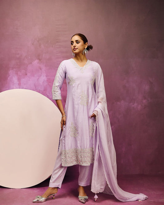 Lady in Lavender Suit