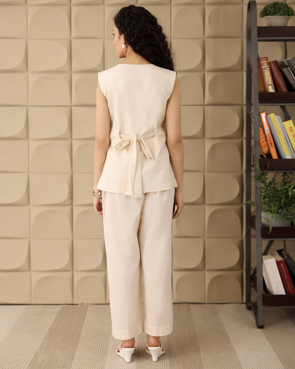 OFF WHITE BUTTON CO-ORD SET