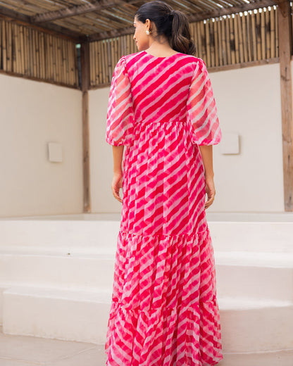Leheriya Pink Maxi Dress