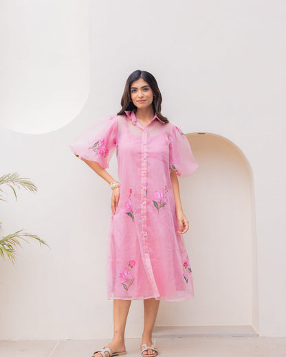 Baby Pink Organza Dress