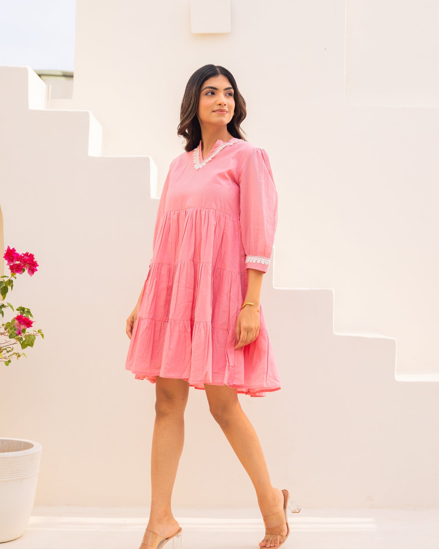 Light Pink Mulmul Dress