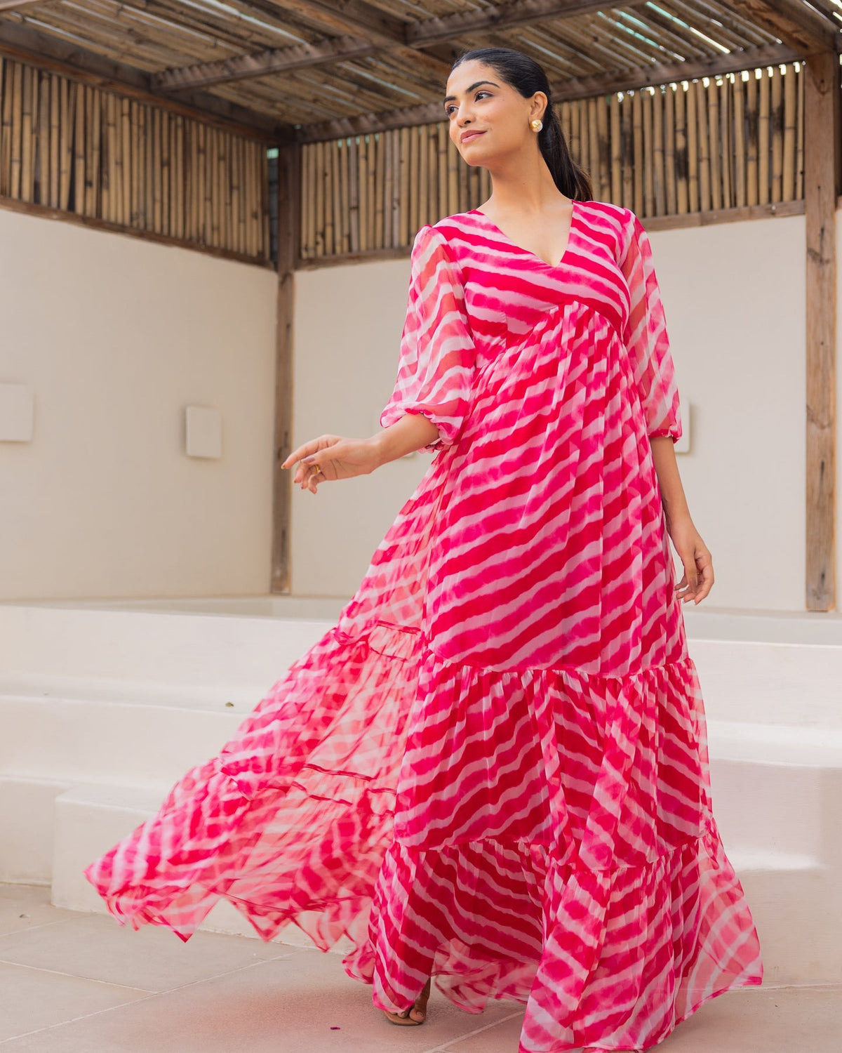 Leheriya Pink Maxi Dress