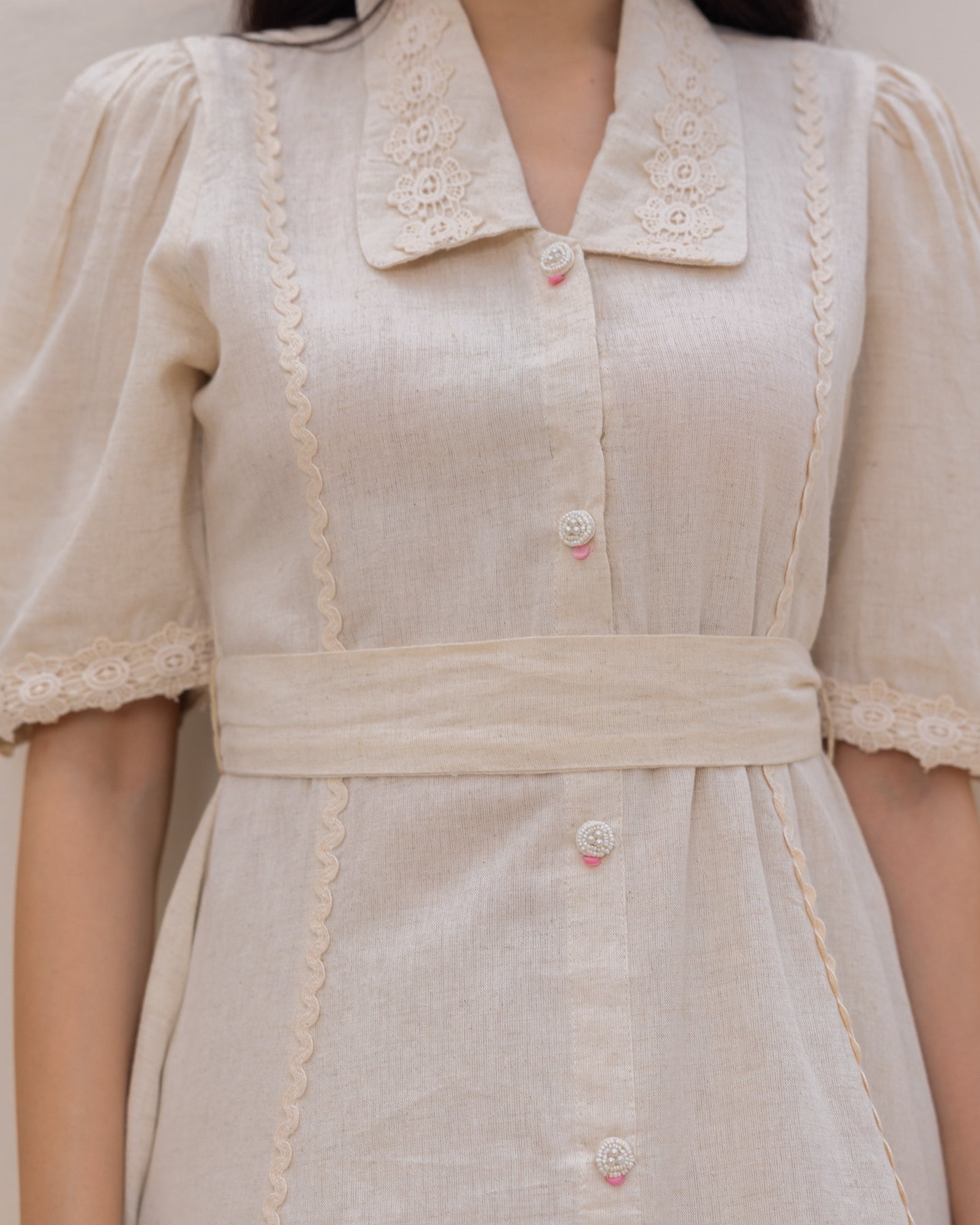 Cotton Ivory Lace Dress