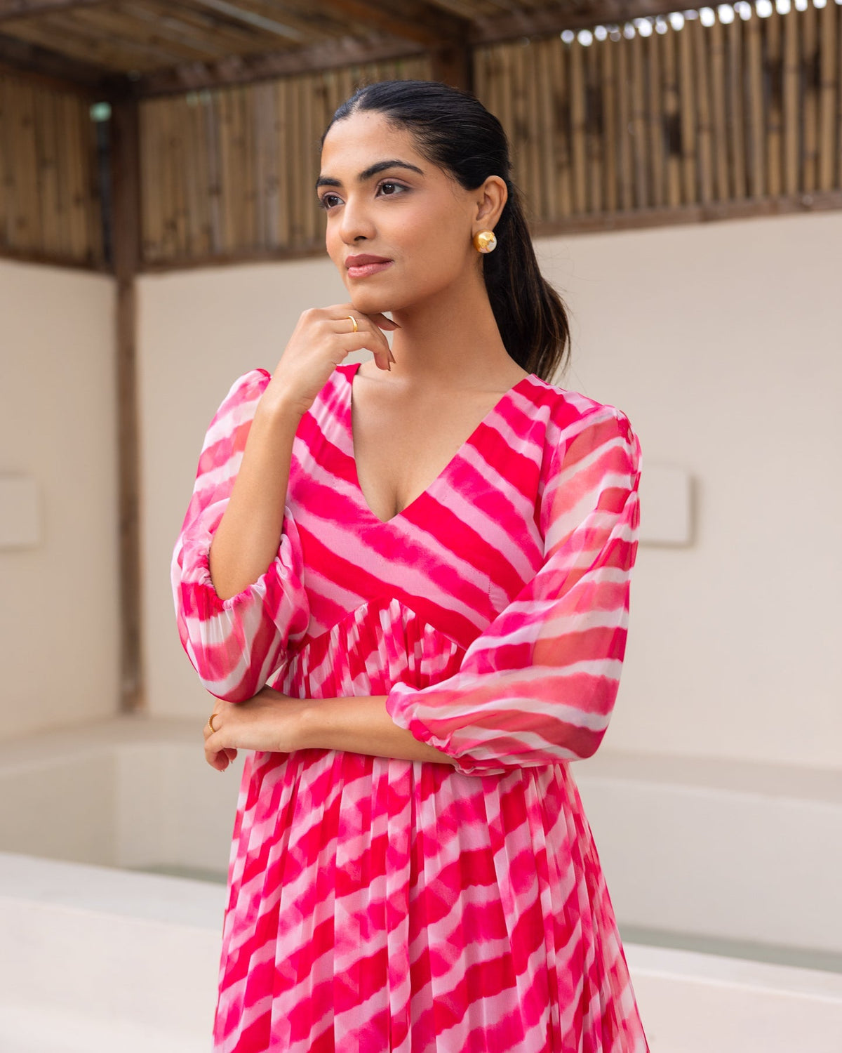 Leheriya Pink Maxi Dress