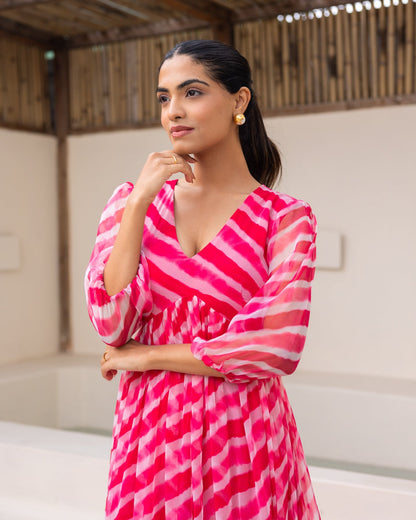 Leheriya Pink Maxi Dress
