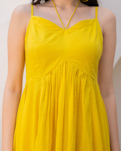 Yellow Strappy Maxi Dress