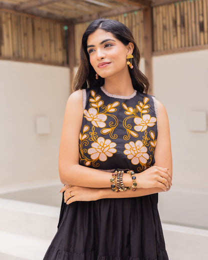 Black Floral Jacket