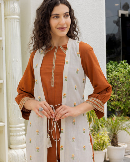 Brown Co-ord with Jacket
