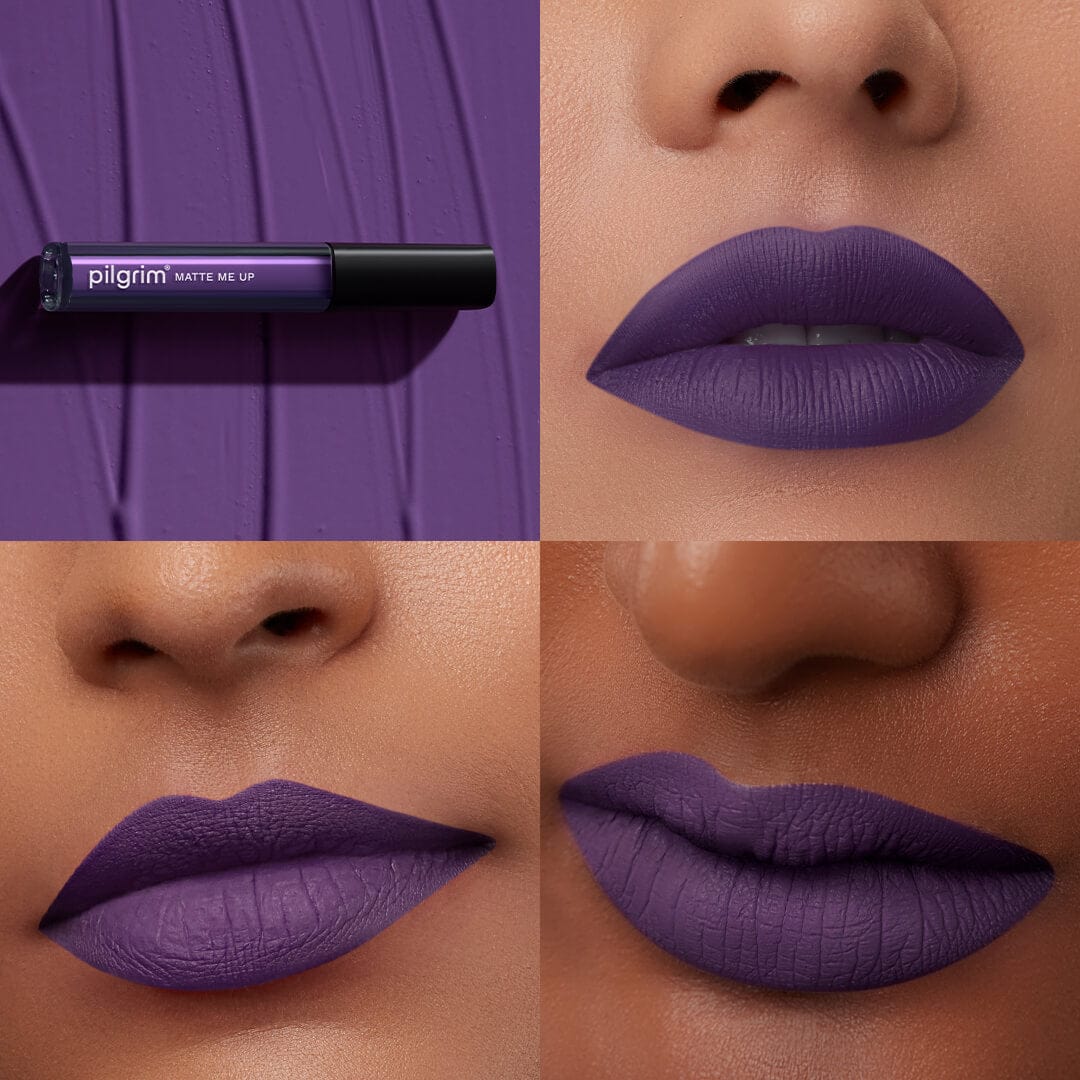 Pilgrim Matte Me Up! All Day Rich Colour Non-Drying And Transfer Proof Liquid Lipstick purple lust 3 MILLI_LITRE
