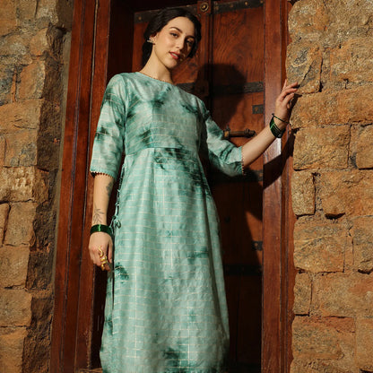 Tie-Dye Kurta With Trousers