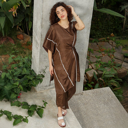 Asymmetrical Cinch Kurta Set