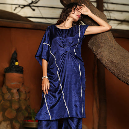Asymmetrical Cinch Kurta Set
