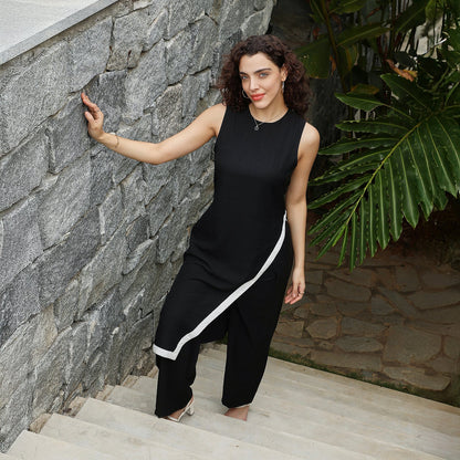 Contrast Tilt Kurta Set