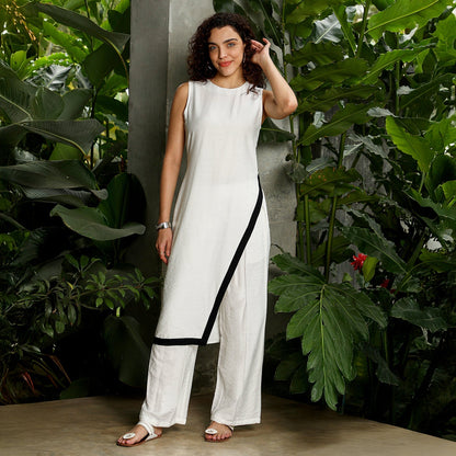Contrast Tilt Kurta Set