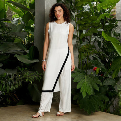 Contrast Tilt Kurta Set