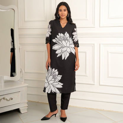 Dahlia Imprint Kurta Set