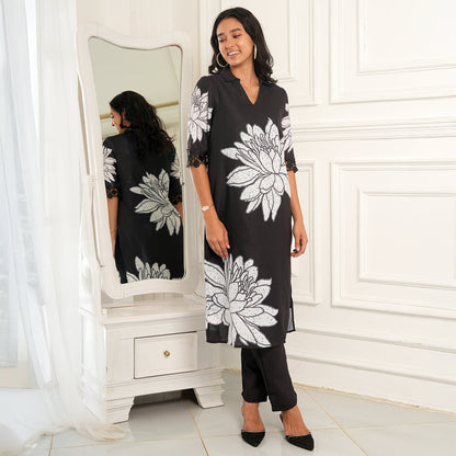 Dahlia Imprint Kurta Set