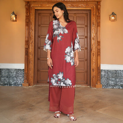 Whispering Botanics Kurta Set