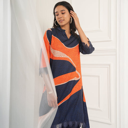 Flowing Petalia Kurta Set