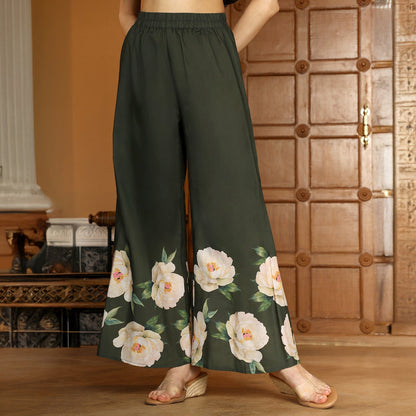 Flared Roses-Imprint Kurta Set