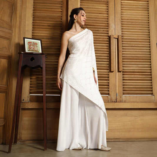 Asymmetrical-Pleated Co-Ord Set