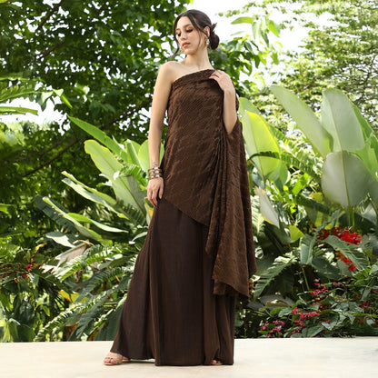Asymmetrical-Pleated Co-Ord Set