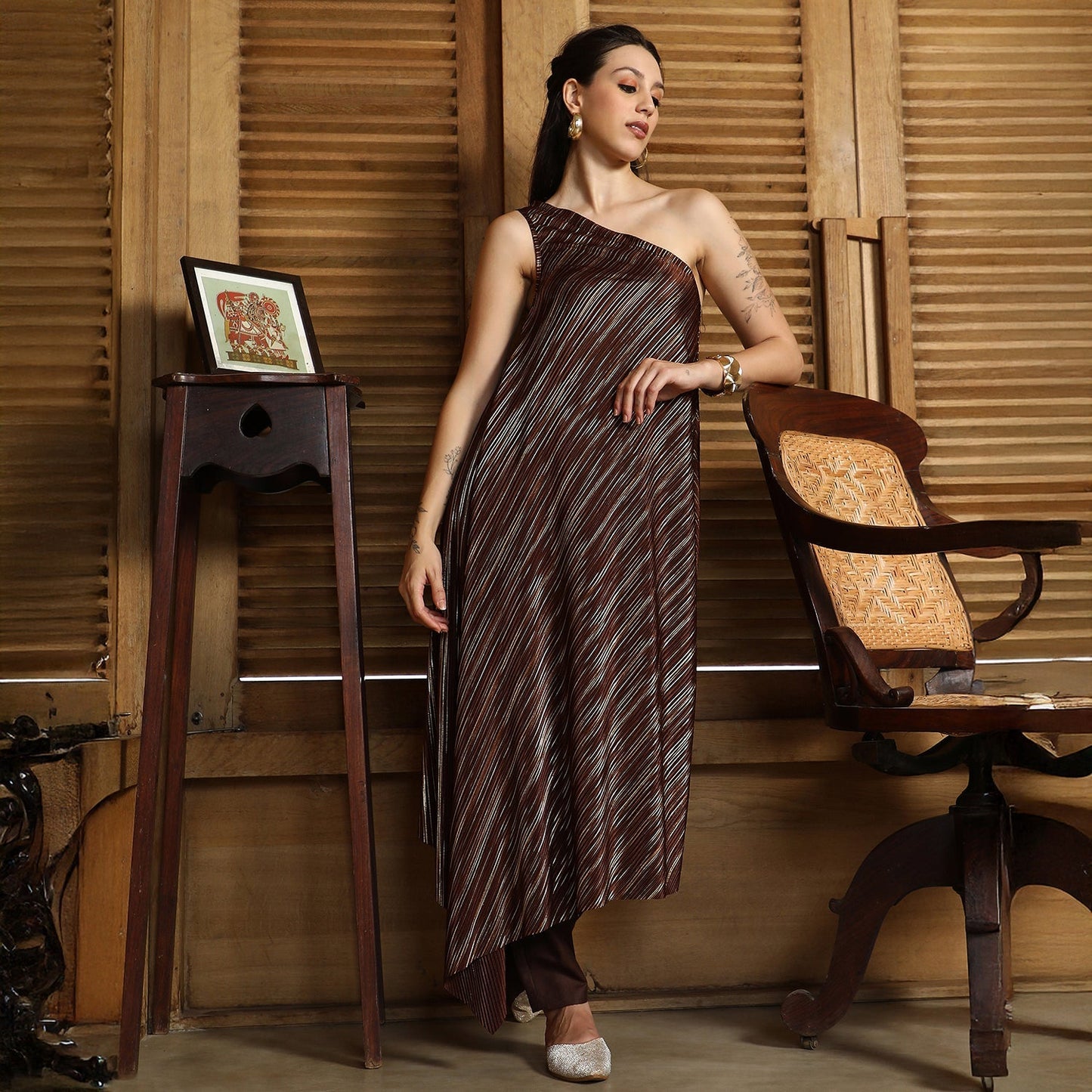 Asymmetrical-Brushed Co-Ord Set
