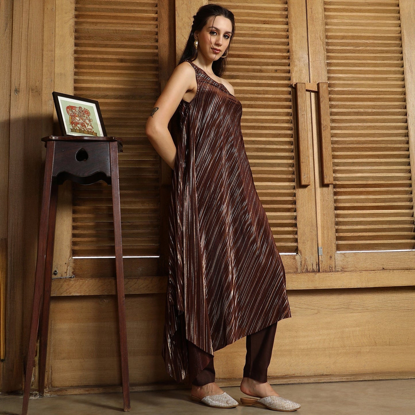 Asymmetrical-Brushed Co-Ord Set