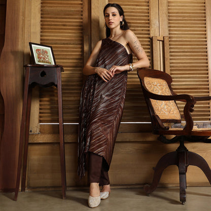 Asymmetrical-Brushed Co-Ord Set