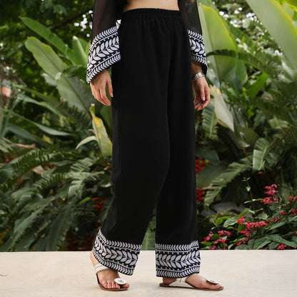 Folaige-Lined Kurta Set