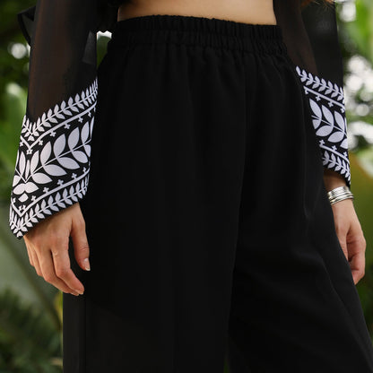 Folaige-Lined Kurta Set