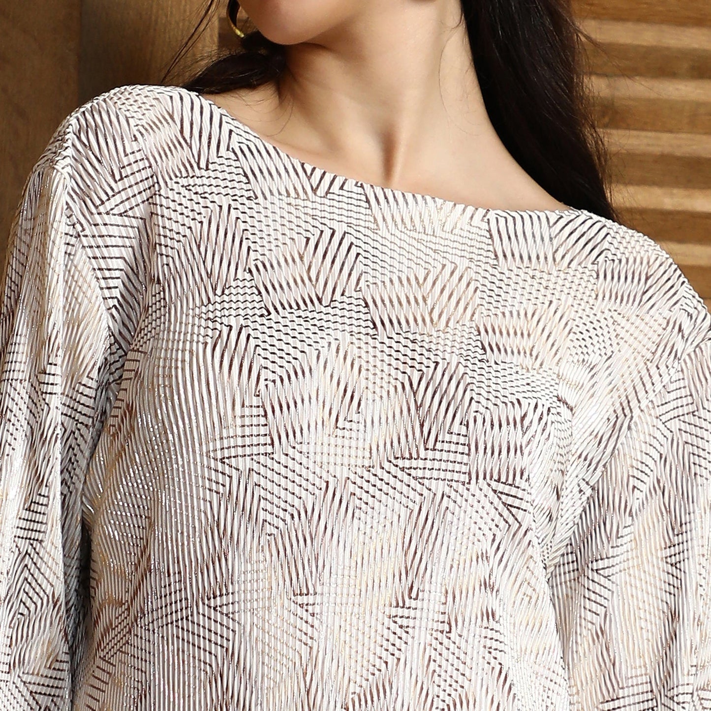 Kaleidoscopic Pleated Kurta Set