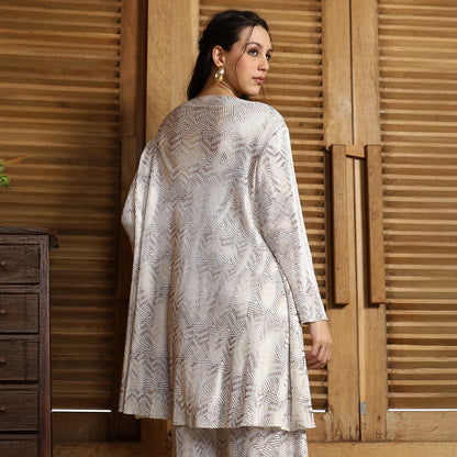 Kaleidoscopic Pleated Kurta Set
