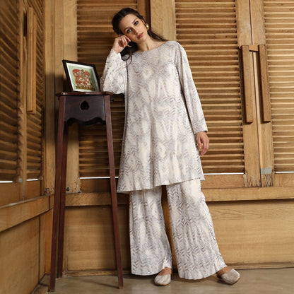 Kaleidoscopic Pleated Kurta Set