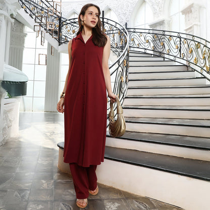 Solid-Canvas Kurta Set