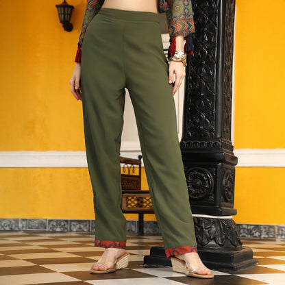 Geometric Block Kurta With Trousers