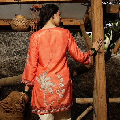 Palm Foliage Kurti With Trousers