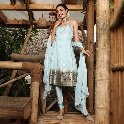 Floral Zari Anarkali Set
